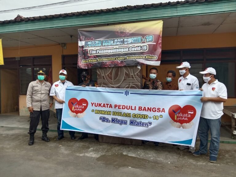 Baksos Pandemi Covid19, Yukata Peduli Serahkan Kasur Untuk Rumah Isolasi desa Klepu Klaten