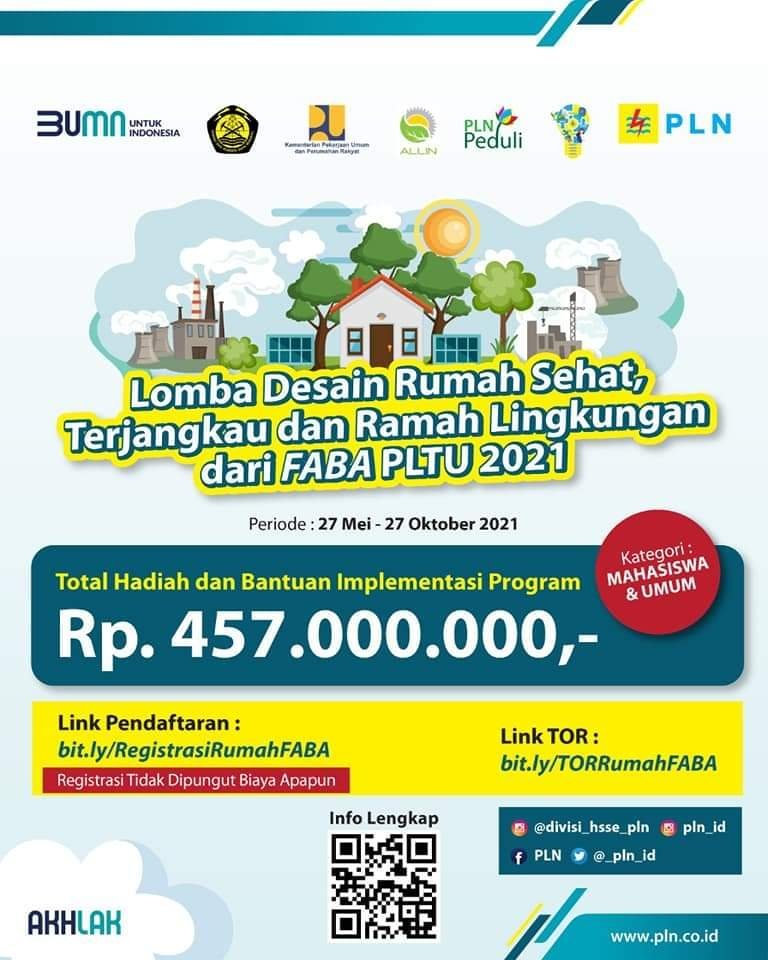 PLN Gelar Lomba Desain Rumah Sehat, Terjangkau dan Ramah Lingkungan
