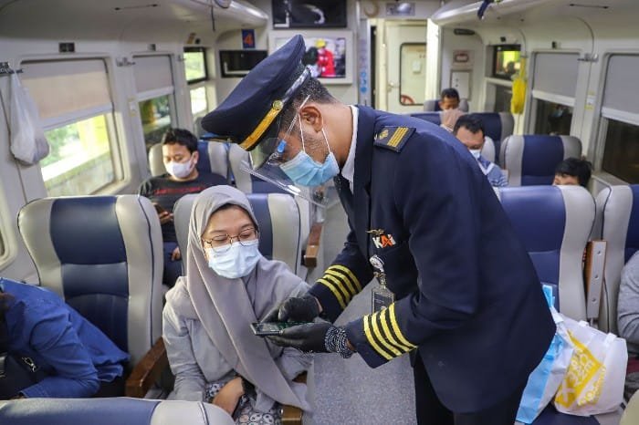 Pelanggan KA Jarak Jauh Bebas Screening Covid-19