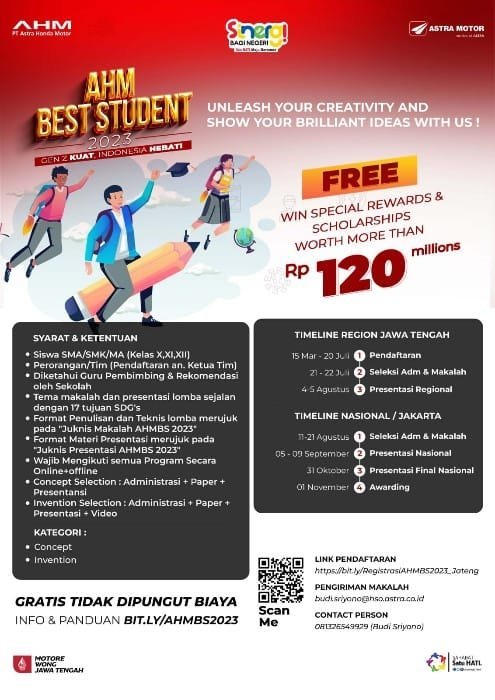 Ayo.. Jangan Lewatkan Pendaftaran AHM Best Student 2023