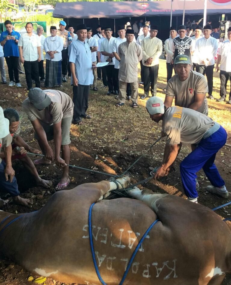 Bagikan Paket Daging Kurban Pada Masyarakat Kurang Mampu