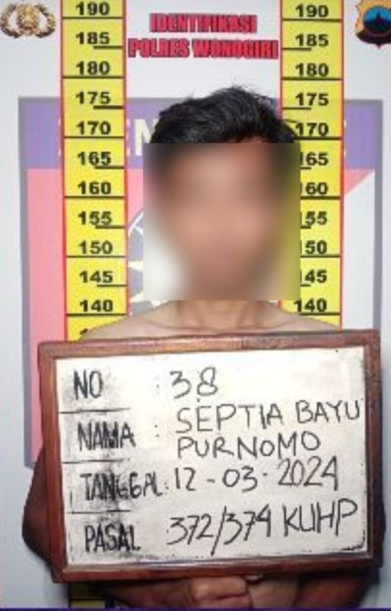 Karyawan Swasta di Wonogiri Gelapkan Uang Perusahaan Setengah Miliar 