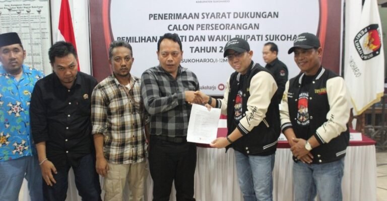 Tuntas – Djayendra Daftar Calon Perseorangan Pilkada Sukoharjo