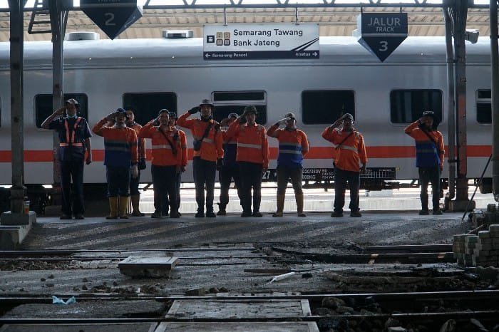 KAI Daop 4 Semarang Peringati Detik Detik Proklamasi HUT RI