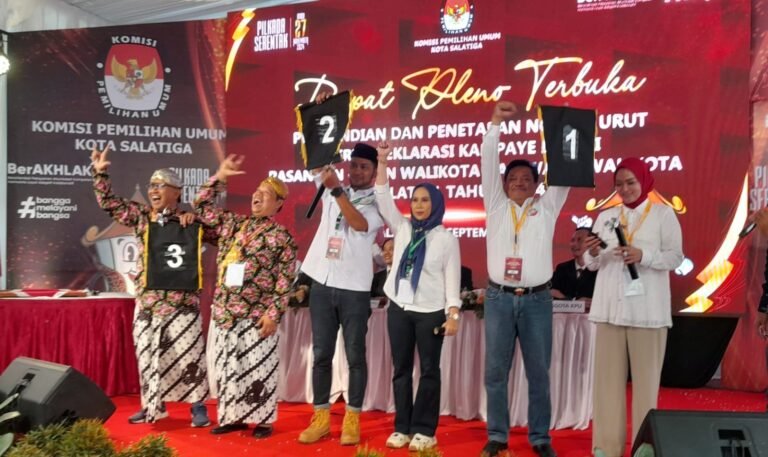 Inilah Nomer Urut Tiga Paslon Pilwalkot Salatiga