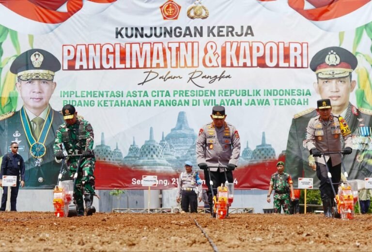 Kapolri bersama Panglima TNI Cek Implementasi Program Ketahanan Pangan, di Kota Semarang
