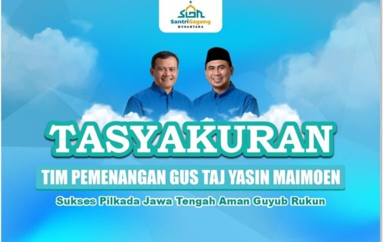 Gus Yasin Menang, SGN Gelar Syukuran Serentak di 35 Kabupaten dan Kota di Jawa Tengah 