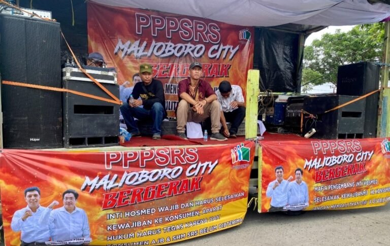 Demo Bawa Dokar di Semarang, Warga Rusun Malioboro Jogja Tolak Sidang Kepailitan 