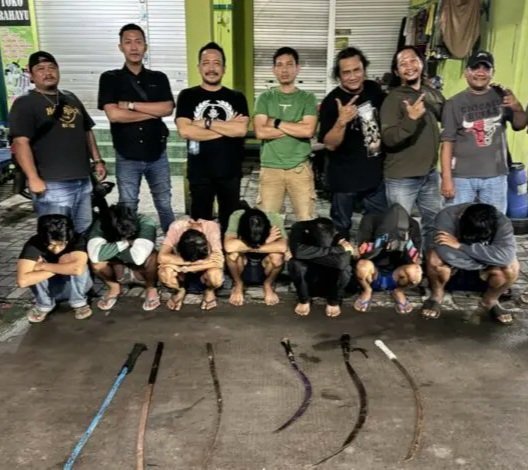 Pelaku Tawuran Bersajam di Jalan Peres, di Amankan Polisi